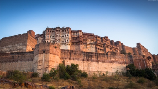 Mehrangarh Fort, Palace in View